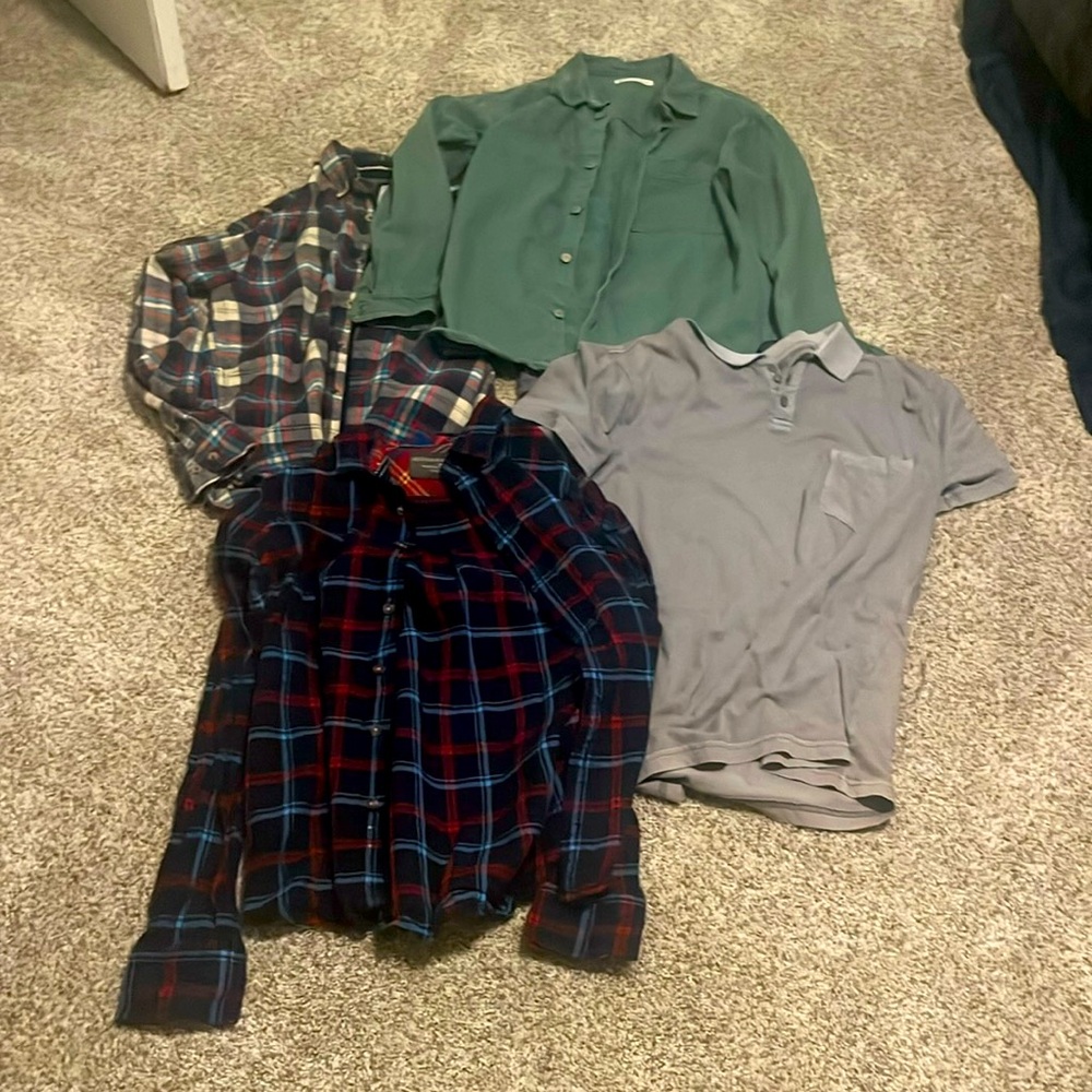 Random Flannels T-shirt and Jacket Great Condition